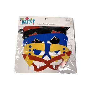5 count PARTY superhero birthday decor ages 3 and up party favors